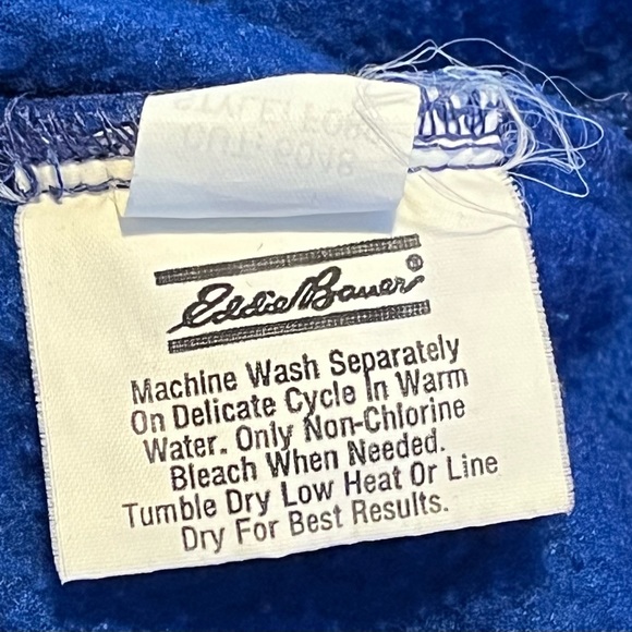 Eddie Bauer Vintage Blue Pullover Fleece Men’s Size Medium - Picture 9 of 10